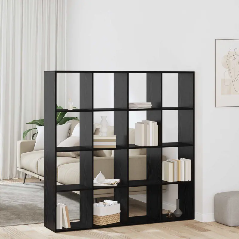 Librería Roble Negro 137,5 x 29 x 137,5 cm Madera de ingeniería