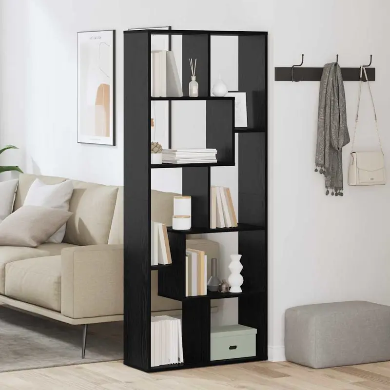 Librería Roble Negro 67 x 25 x 162 cm Madera de ingeniería