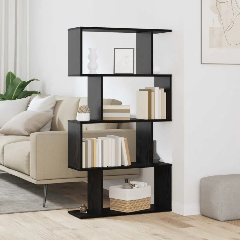 Librería Roble Negro 70 x 24 x 129 cm Madera de ingeniería