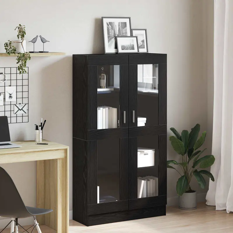 Librería Roble Negro 82,5 x 30,5 x 150 cm Madera de ingeniería