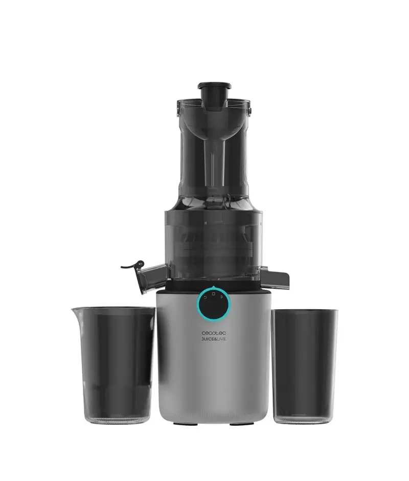 Licuadora de Prensa Fría Juice&Live 1500 Slim Motor DC 200W 1 Velocidad Boca 82mm Ideal para Jugos Saludables de Cecotec