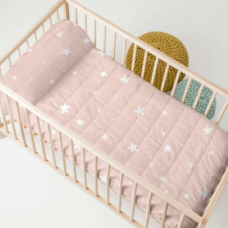 Little star pink Colcha Cuna (100x130 cm)