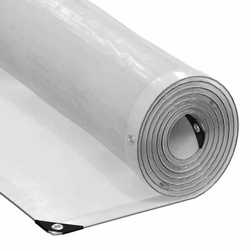 Lona transparente con ojales polietileno 10x10 m