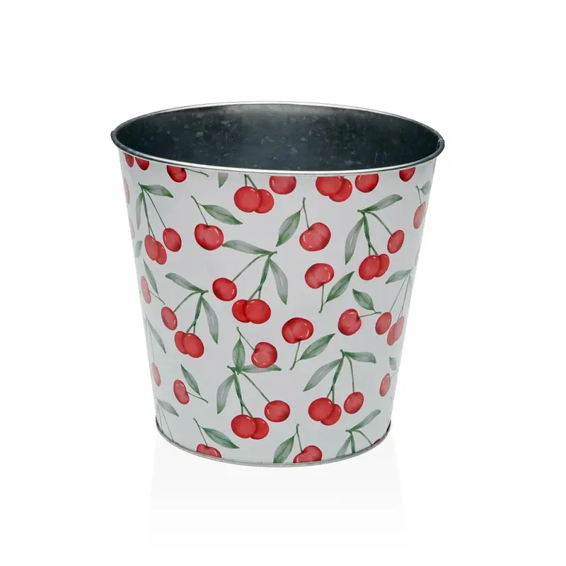 MACETA CHERRIES METALICA XL
