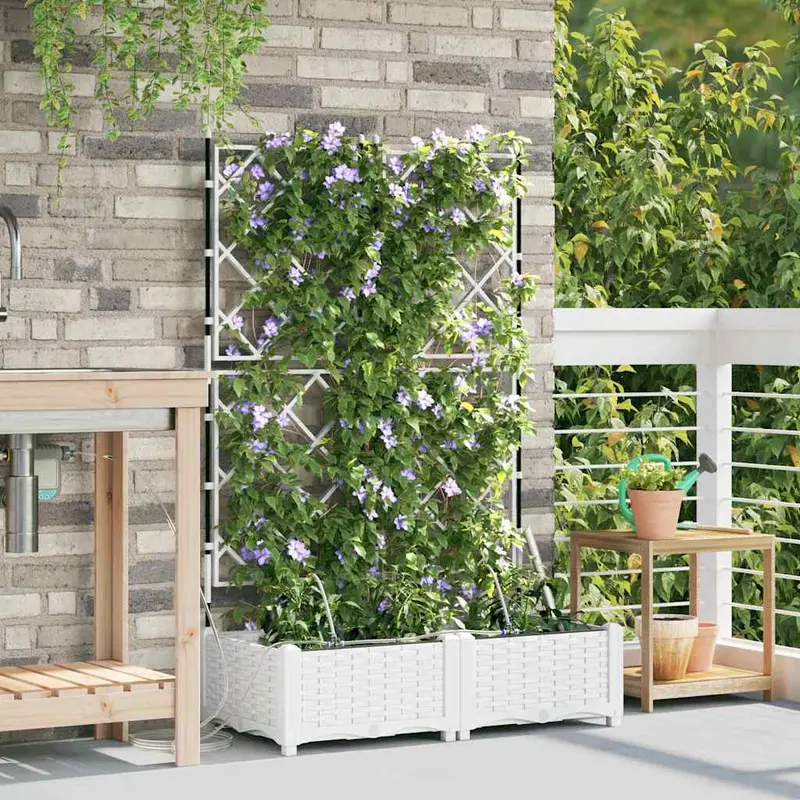 Macetero de Jardín 2 pcs 80 x 40 x 126 cm Plástico