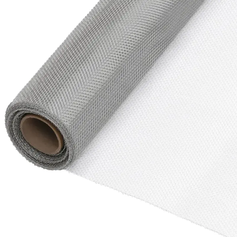 Malla mosquitera de acero inoxidable plateada 80x2000 cm