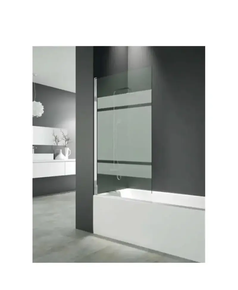 Mampara Abatible Frontal para Bañera GME Frost Plus 85x150 cm Vidrio Templado 6mm