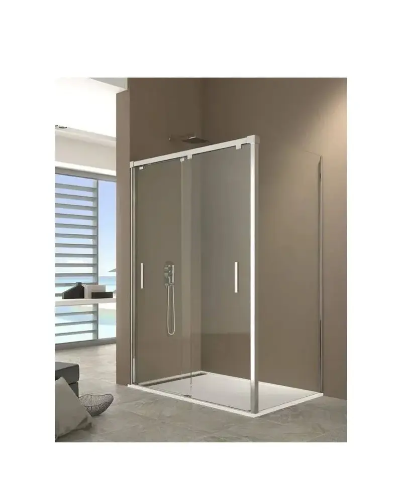 Mampara Angular BYPASS GME 2 Hojas Correderas Vidrio Templado 6mm a Medida