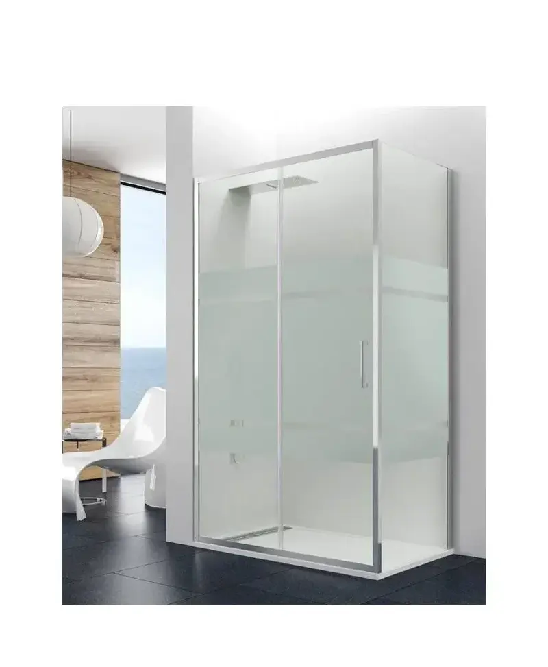 Mampara Angular Corredera PRESTIGE GME Vidrio Templado 8mm con Tratamiento Antical EnduroShield