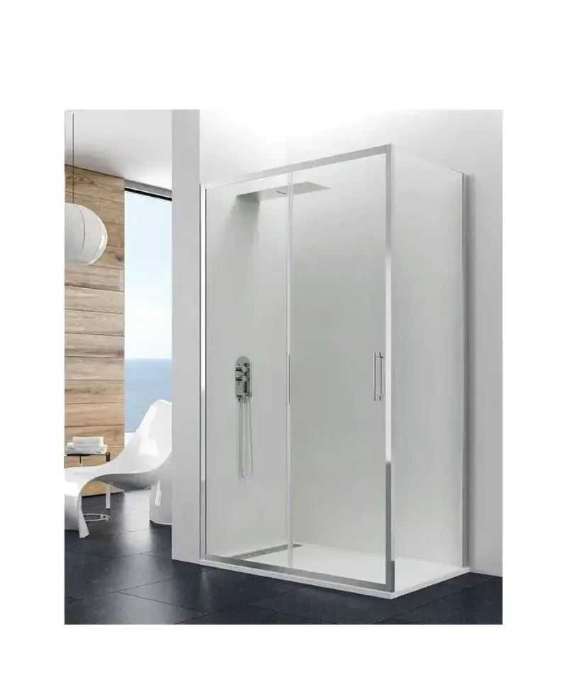 Mampara Angular PRESTIGE GME 1 Hoja Corredera Vidrio Templado 8mm A Medida