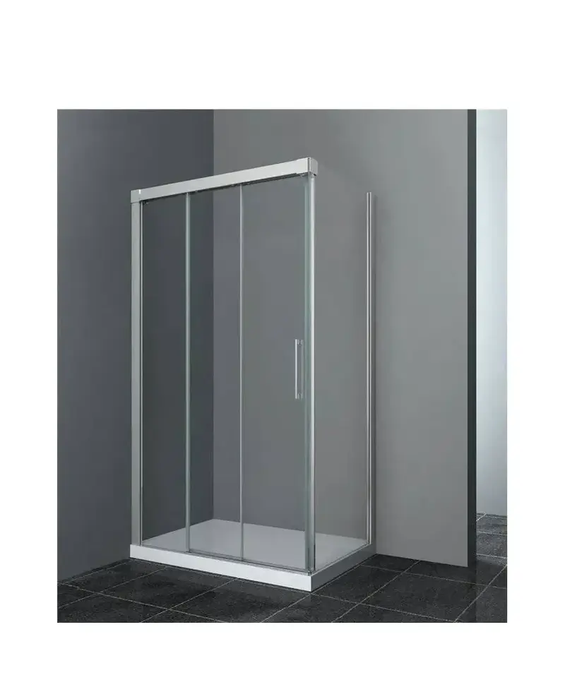 Mampara Angular TRIO GME 2 Hojas Correderas Vidrio Templado 6mm A Medida
