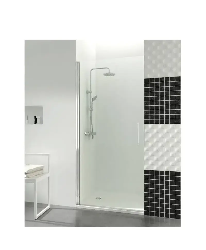 Mampara de Ducha Abatible OPEN GME – Vidrio Templado 6mm, Reversible, Antical, Ancho 41-82cm