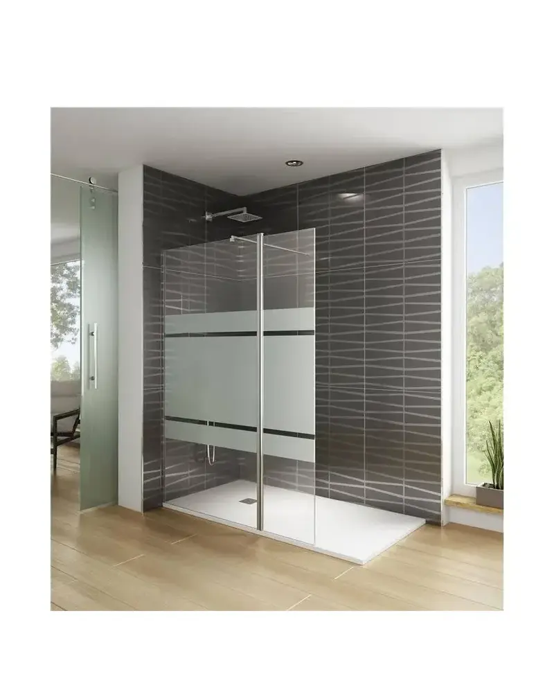 Mampara de Ducha Frontal SCREEN GME 2 Hojas Fija + Abatible 8mm EnduroShield