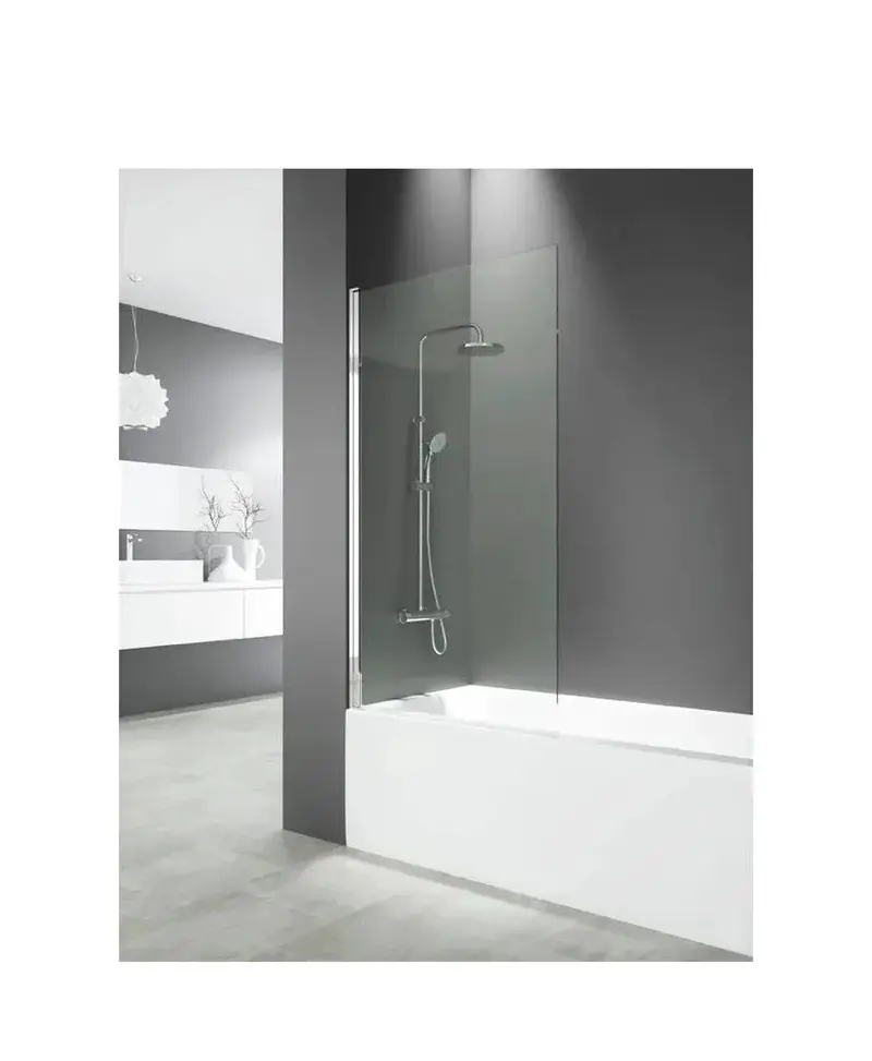 Mampara Frontal Abatible para Bañera GME 85x150 cm | Vidrio Templado 6mm con Antical EnduroShield