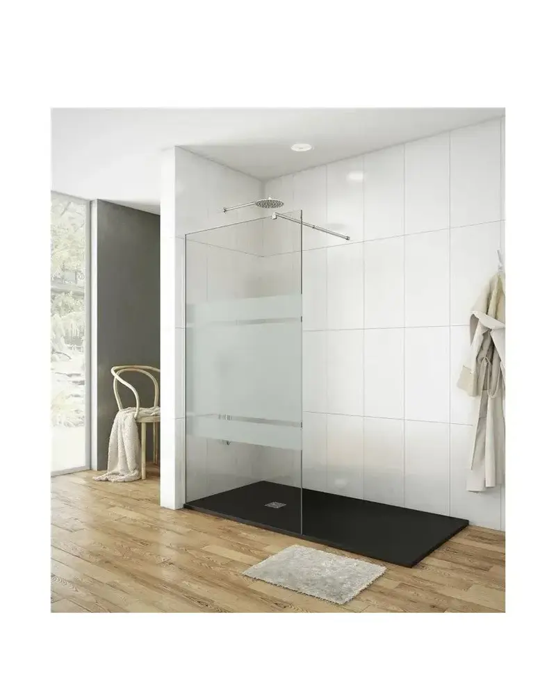 Mampara Frontal con Panel Fijo SCREEN GME – Vidrio Templado 8mm, Antical EnduroShield, Ajustable 68-118cm