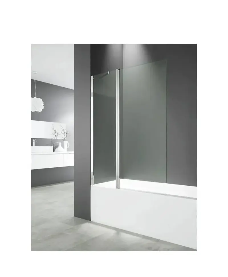 Mampara Frontal para Bañera 120x150 cm con 1 Panel Fijo y 1 Abatible – GME