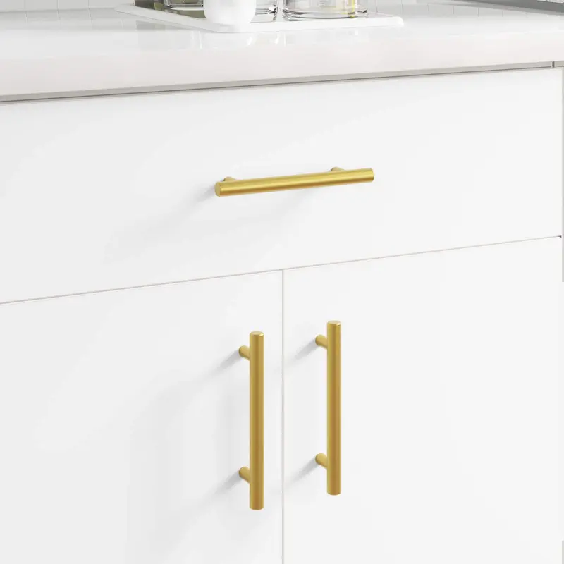 Manija de armario 12 pcs Dorado 150 mm Acero inoxidable
