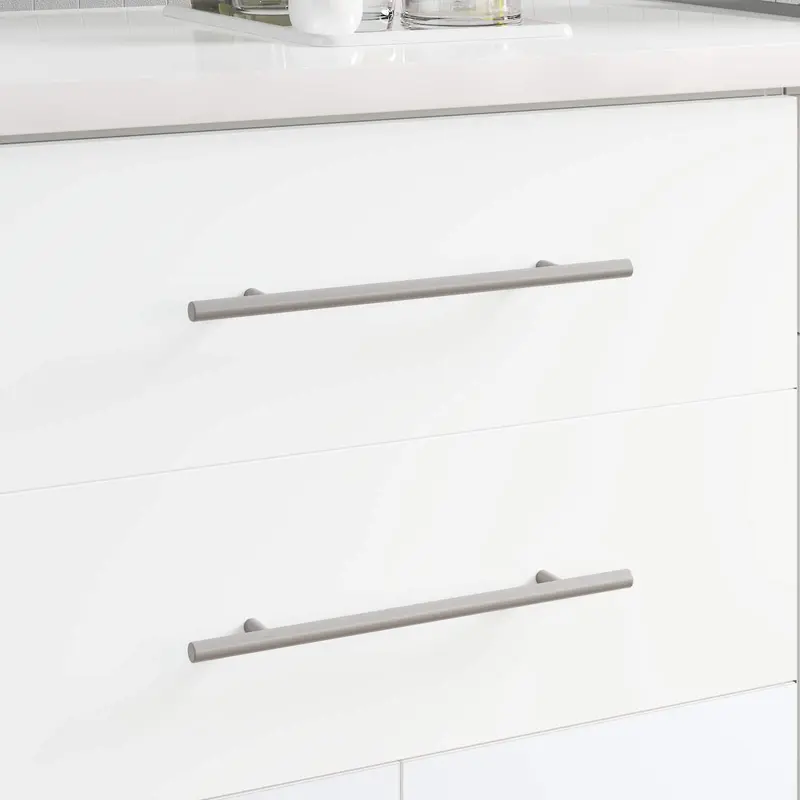 Manija de armario 12 pcs Plateado 300 mm Acero inoxidable