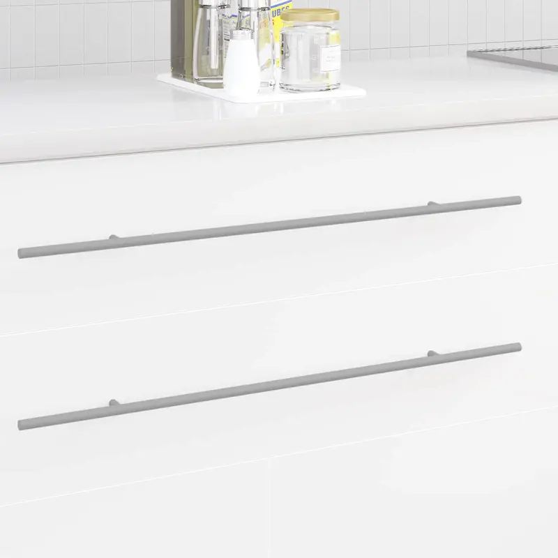 Manija de armario 12 pcs Plateado 700mm Acero inoxidable