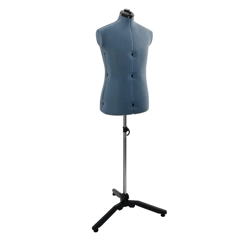 Maniquí Ajustable Masculino Manual Azul 37.5-45.5 pulgadas tela