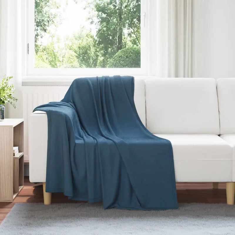 Manta Azul marino 170 x 130 cm Lana