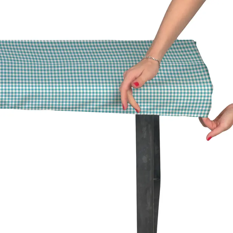 Mantel Ajustable Vichy Turquesa