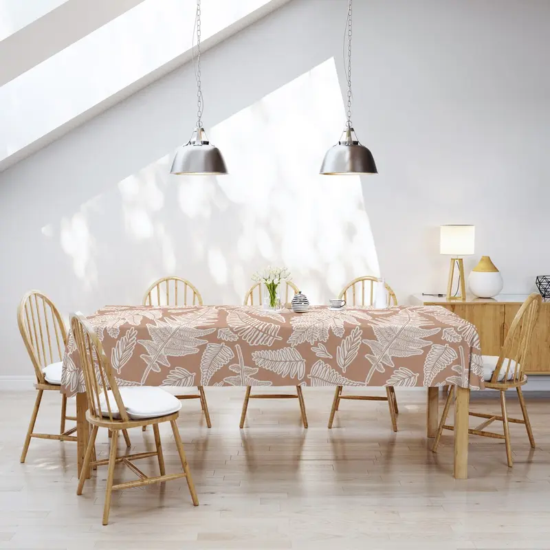 MANTEL ESTAMPADO ANTIMANCHAS BOSCO PEACH
