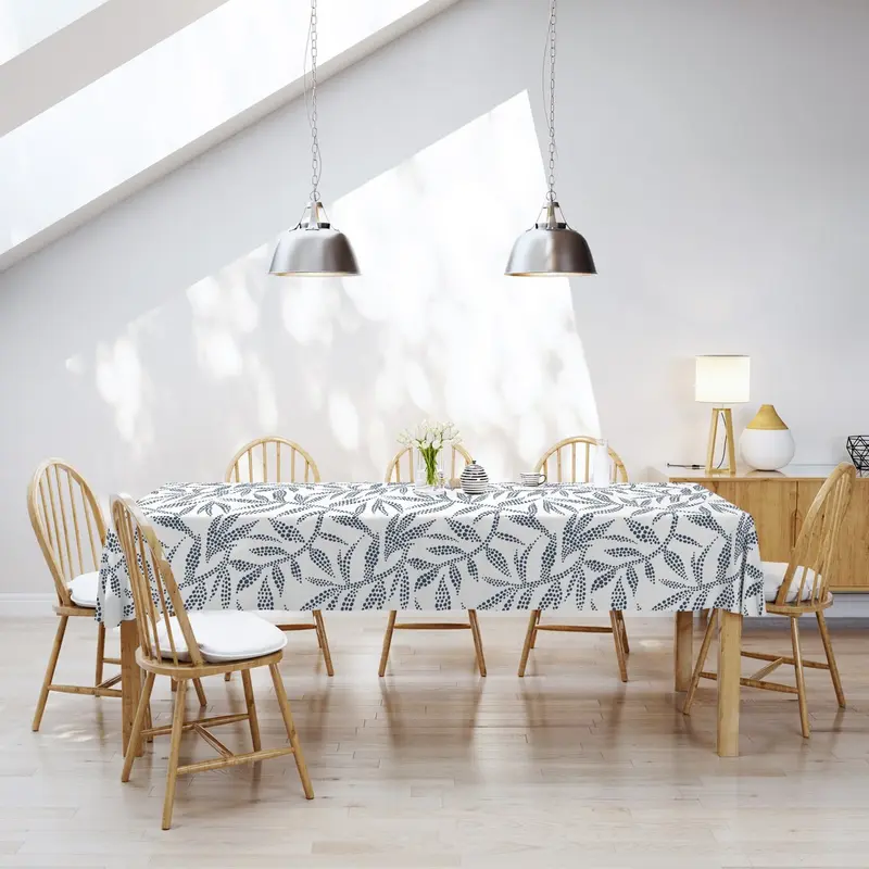 MANTEL ESTAMPADO ANTIMANCHAS WAKIA BLUE