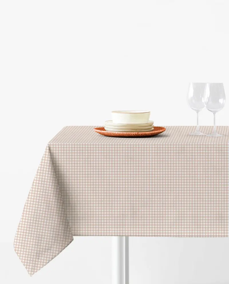 Mantel Vichy Beige
