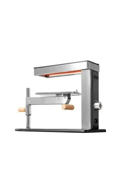 Máquina para raclette con grill fabricada en acero inoxidable y aluminio antiadherente cheese&grill 6000 de Cecotec