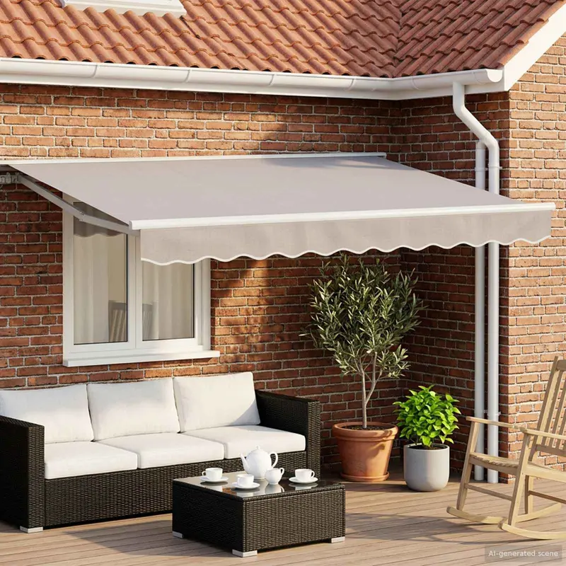 Marco de toldo eléctrico con LEDs 2,5 x 2 m Aluminio