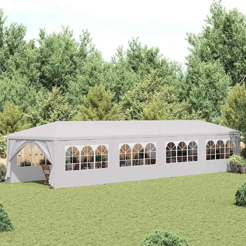 Marquesina de jardín 3x12 m blanca
