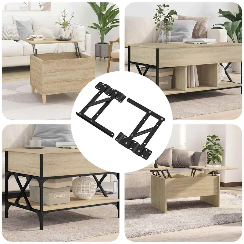 Mecanismo de Elevación de Cama 12 pcs Negro 340 x 95 x 40 mm