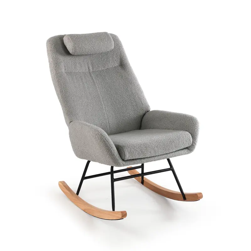 MECEDORA CON ALMOHADA GRIS