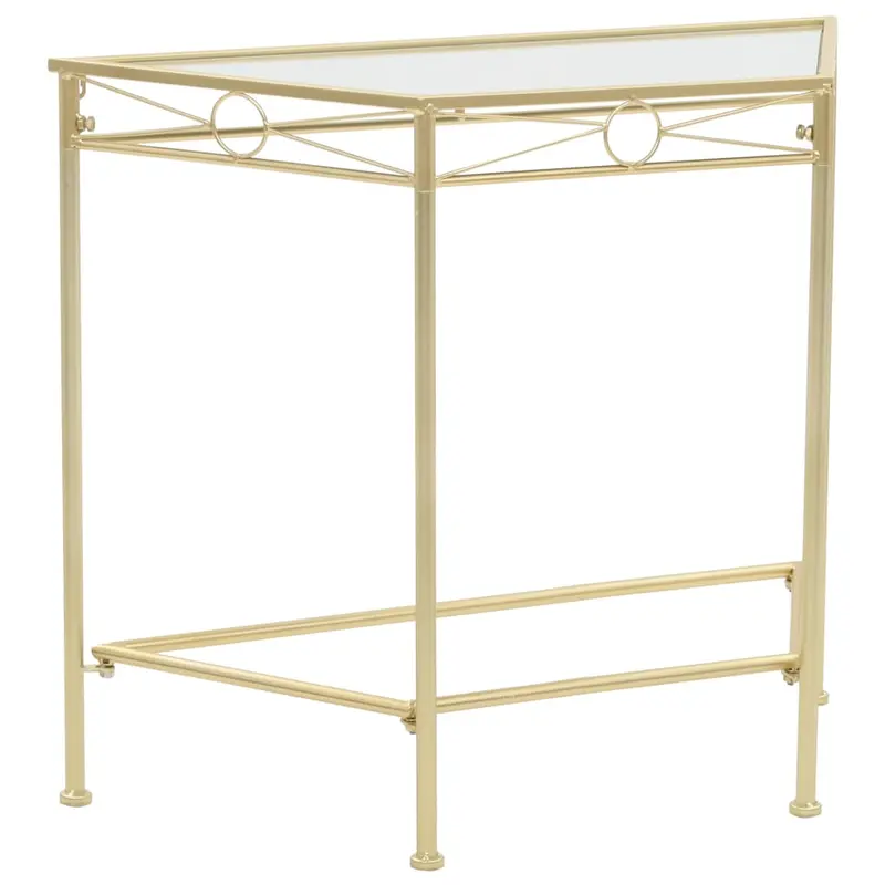 Mesa auxiliar de estilo vintage metal 87x34x73 cm dorada
