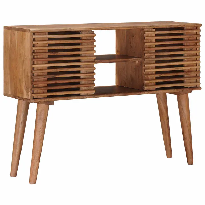 Mesa auxiliar hecha a mano Madera de teca marrón