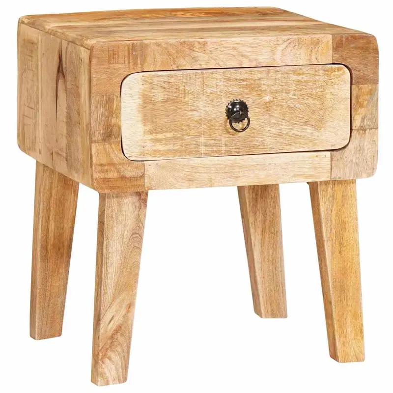 Mesa Auxiliar Marrón 40 x 32 x 46 cm Madera de mango maciza