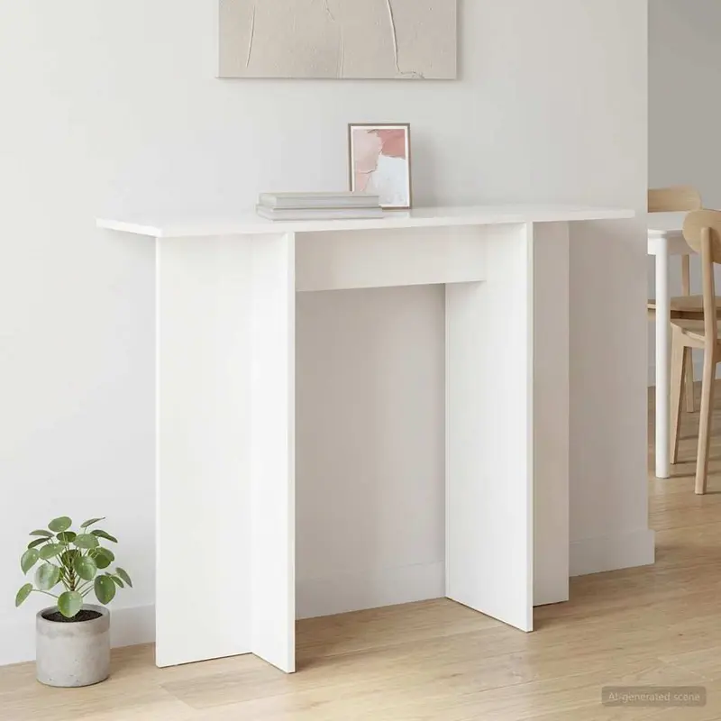 Mesa Consola Blanco 100 x 30 x 75 cm Madera de ingeniería