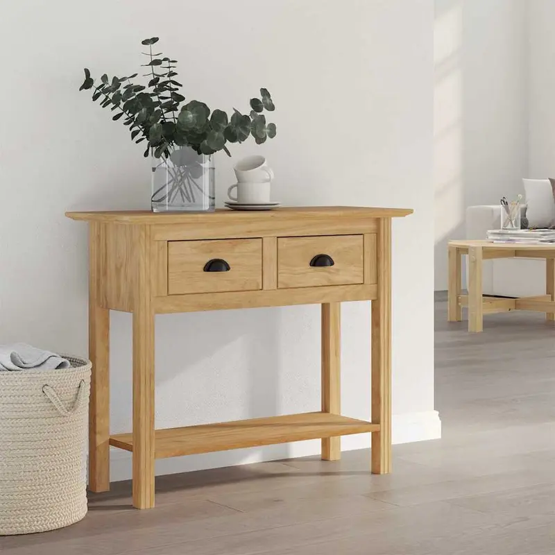 Mesa Consola con cajón BODO Marrón miel 91 x 34.7 x 74 cm