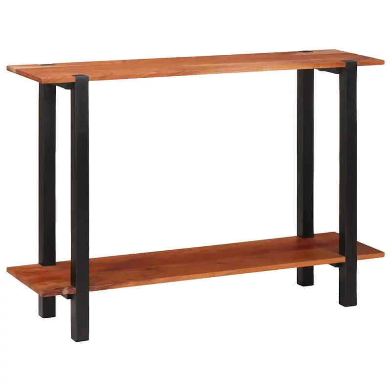 Mesa Consola con estante Marrón y Negro 110 x 30 x 75 cm