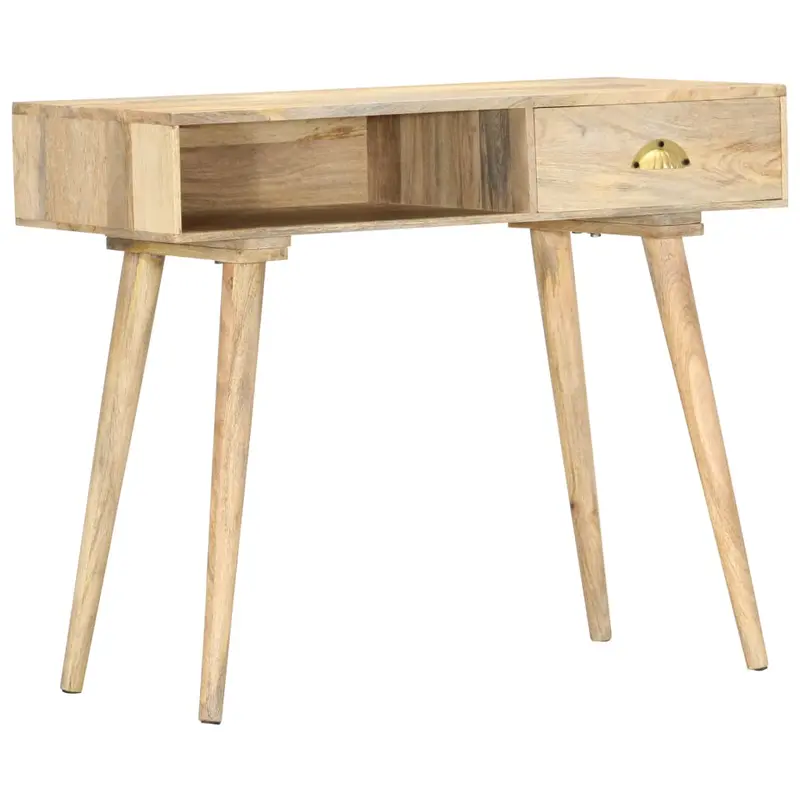 Mesa consola de madera maciza de mango 90x45x75 cm