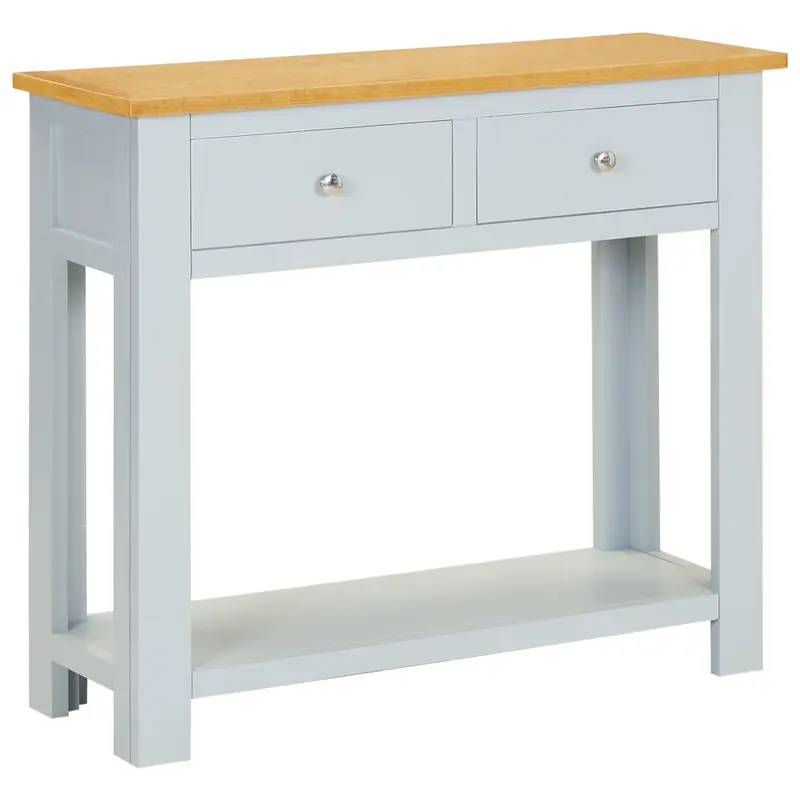 Mesa consola de madera maciza de roble 83x30x73 cm