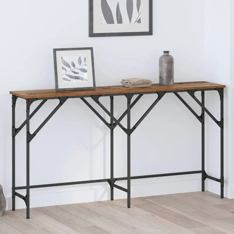 Mesa Consola Madera envejecida 140 x 29 x 75 cm