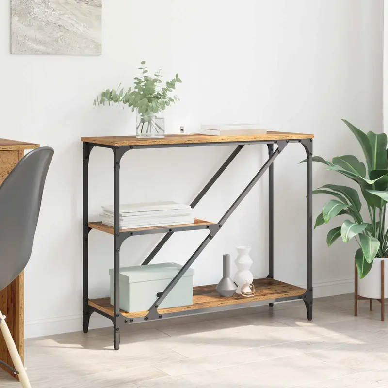 Mesa Consola Madera Vieja 88,5 x 30 x 75 cm
