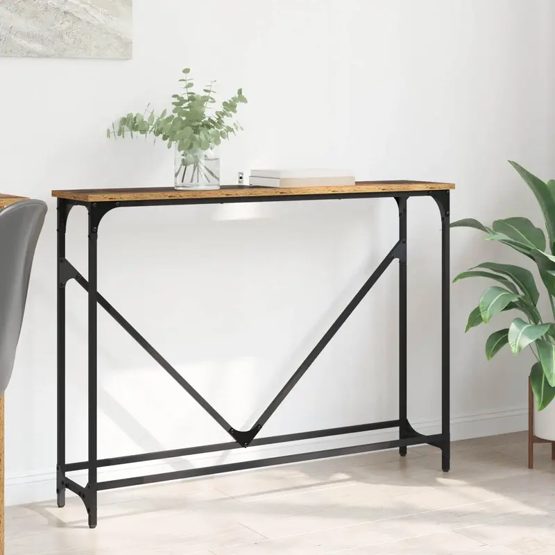 Mesa Consola Manual Madera envejecida 102 x 23 x 75 cm