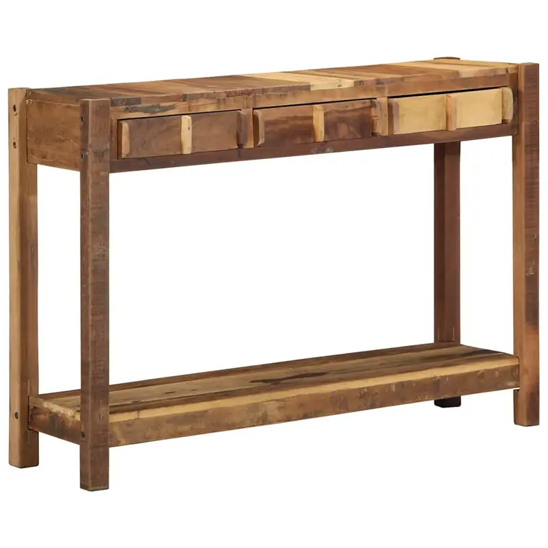 Mesa Consola Marrón 107 x 33 x 76 cm Madera sólida recuperada