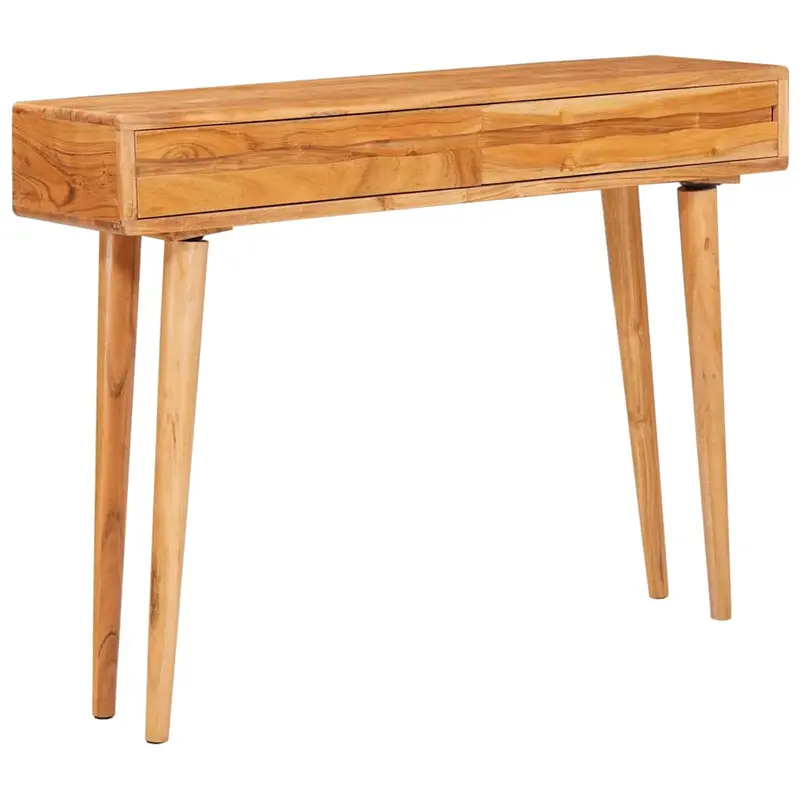 Mesa Consola Marrón 110 x 30 x 80 cm Madera de Acacia Sólida