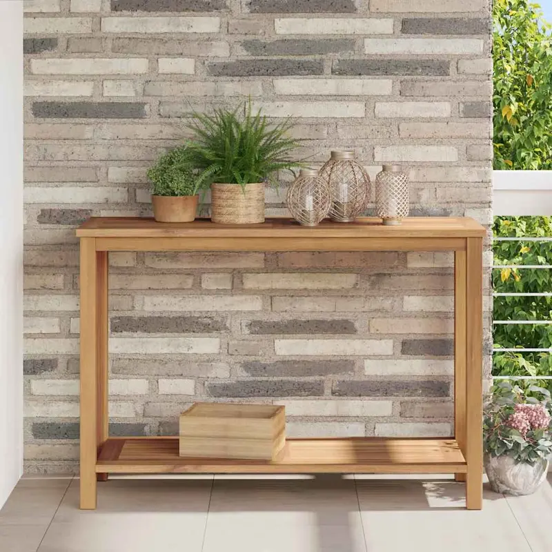 Mesa Consola Marrón 110 x 40 x 75 cm Madera de teca maciza