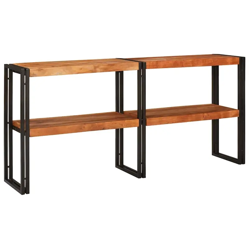 Mesa Consola Marrón 160 x 33 x 75 cm Madera de Acacia Sólida