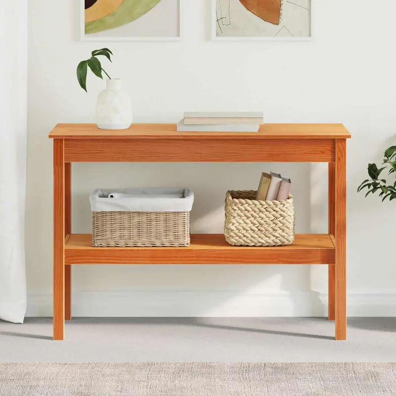 Mesa Consola Marrón cera 110 x 40 x 75 cm Pino macizo